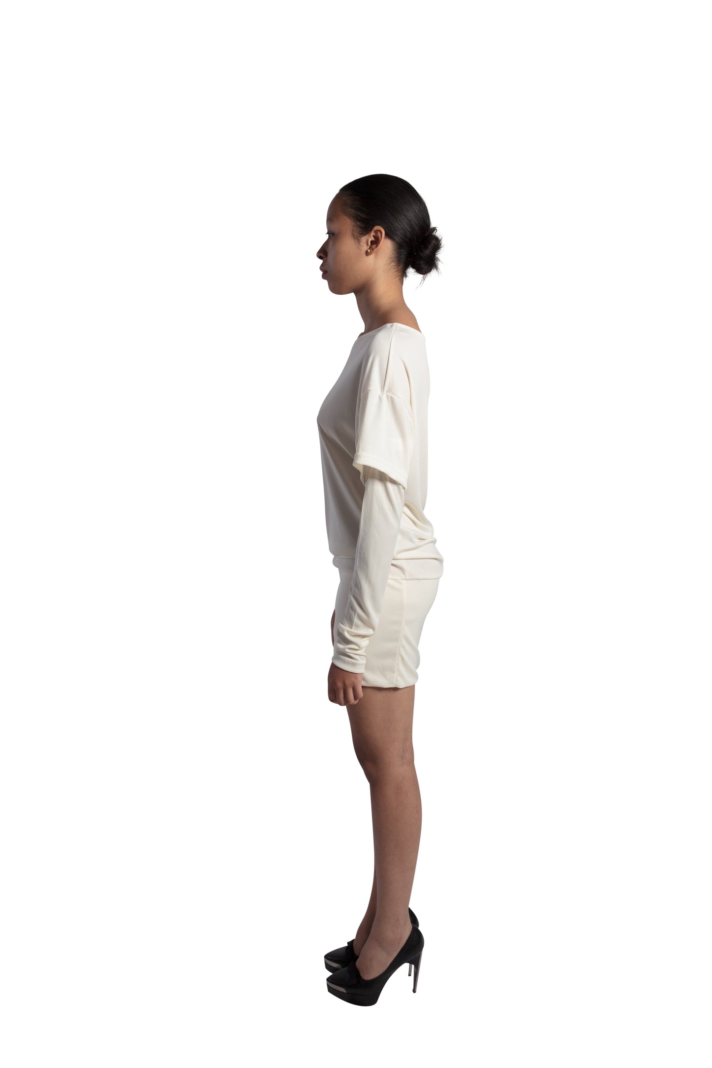 T-shirt dress cream/white